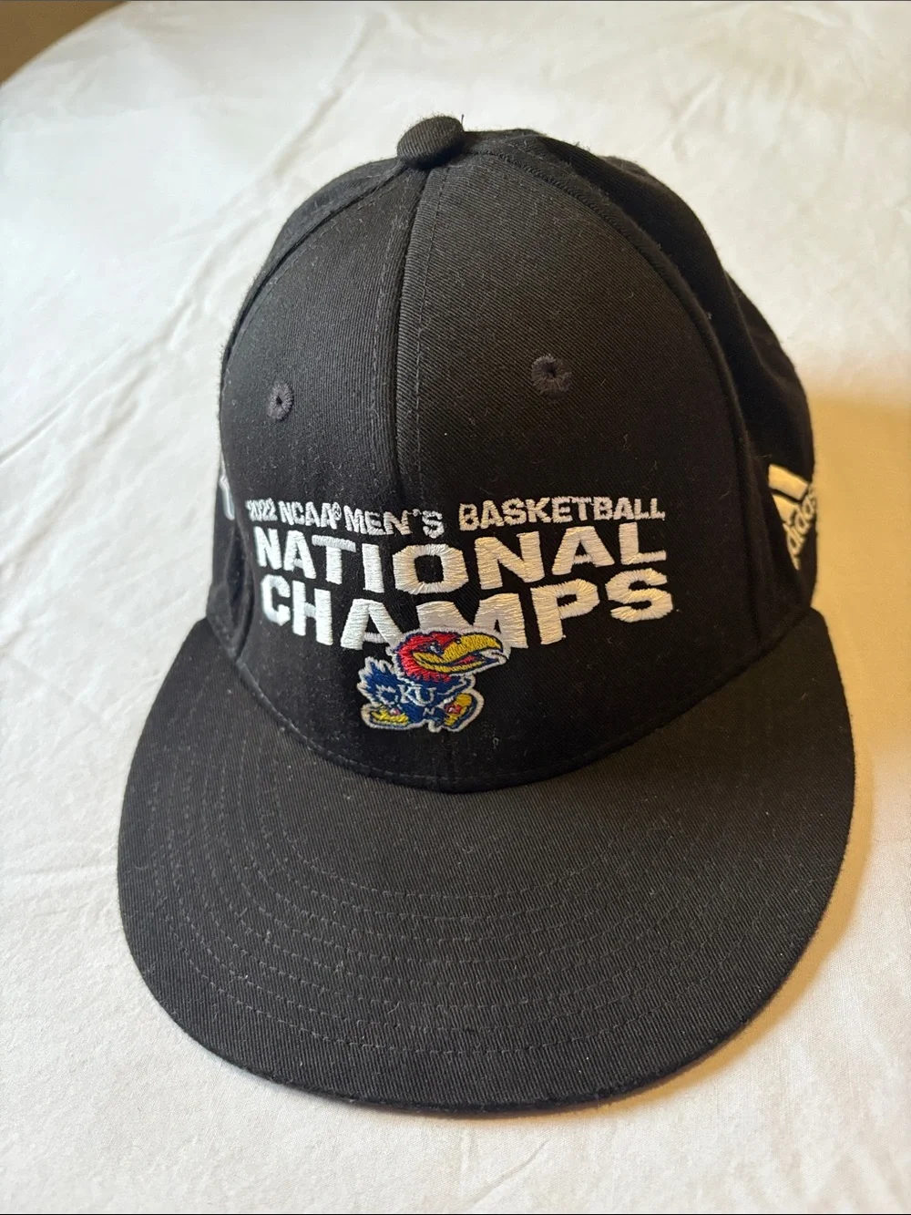 adidas Black KU Jayhawks National Champs Snapback Hat